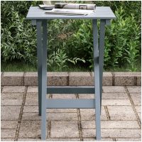 Sidobord hopfällbar grå massivt poppelträ vidaXL