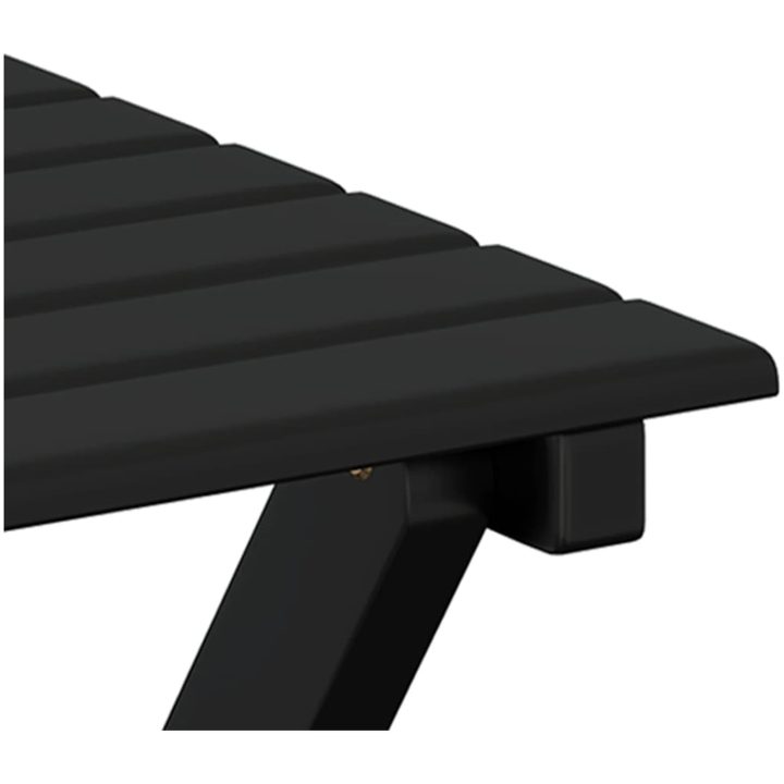 Sidobord hopfällbar svart massivt poppelträ vidaXL – bild 7