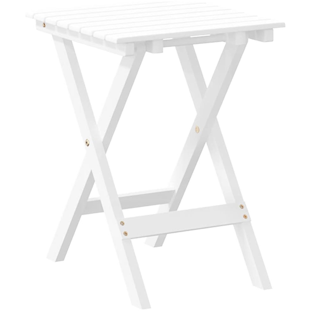 Sidobord hopfällbar vit massivt poppelträ vidaXL – bild 5