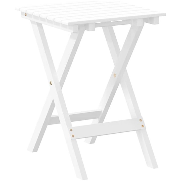 Sidobord hopfällbar vit massivt poppelträ vidaXL – bild 5