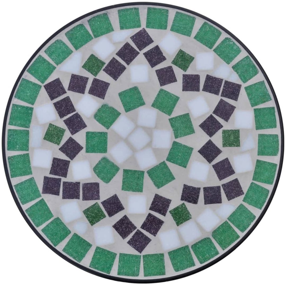 Sidobord med mosaik grön vit vidaXL 30 x 60 cm – bild 3