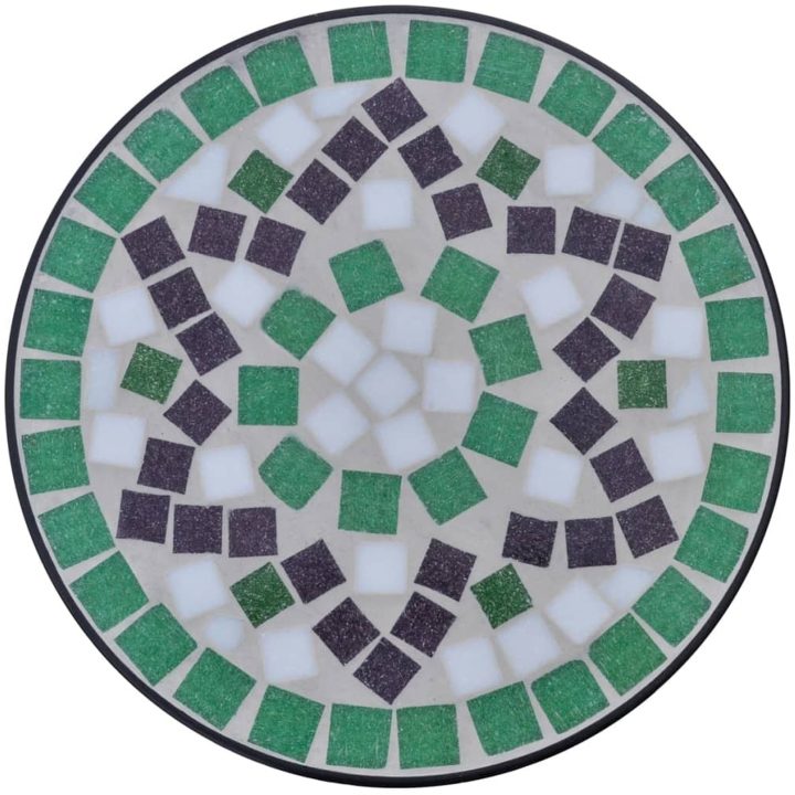 Sidobord med mosaik grön vit vidaXL 30 x 60 cm – bild 3