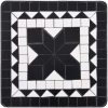 Sidobord med mosaik svart och vit keramik vidaXL – miniatyr 4