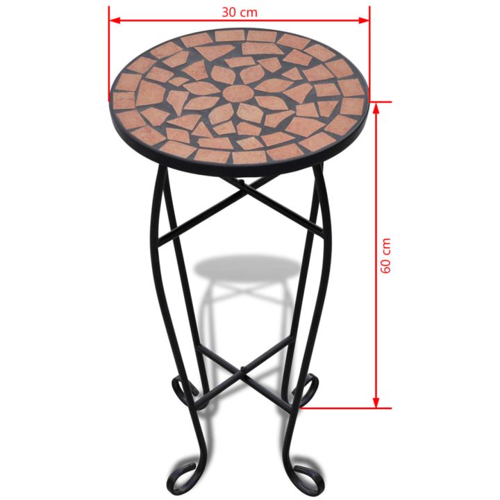 Sidobord med mosaik terrakotta vidaXL 30 x 60 cm – bild 5