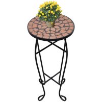 Sidobord med mosaik terrakotta vidaXL