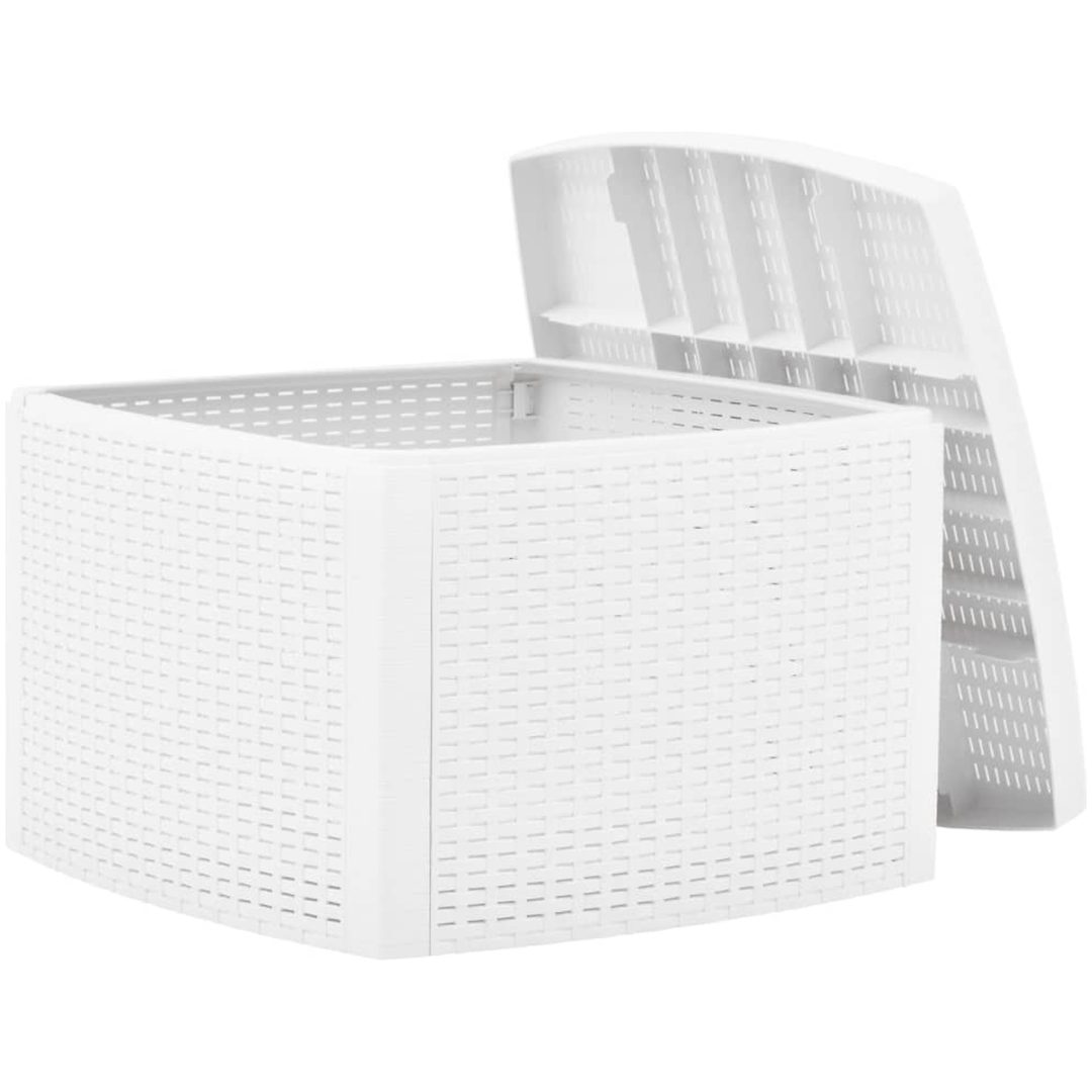 Sidobord vit 54x54x36,5 cm plast vidaXL – bild 3