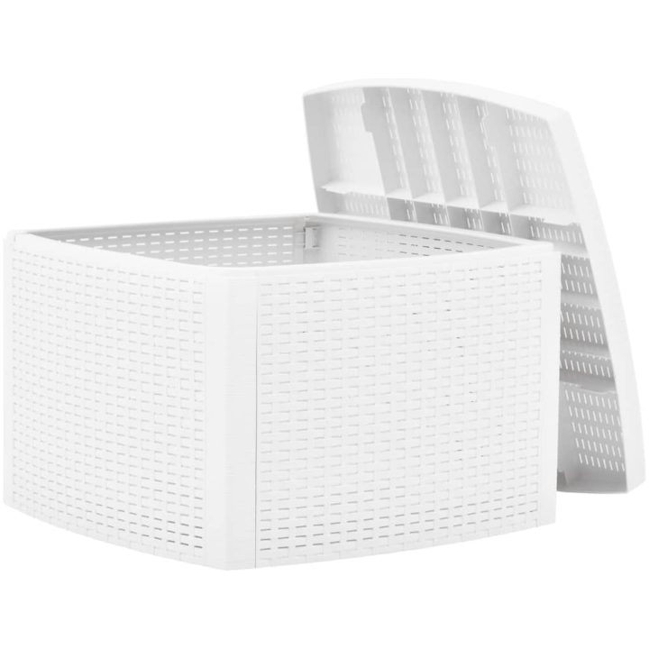 Sidobord vit 54x54x36,5 cm plast vidaXL – bild 3