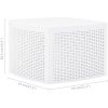 Sidobord vit 54x54x36,5 cm plast vidaXL – miniatyr 6