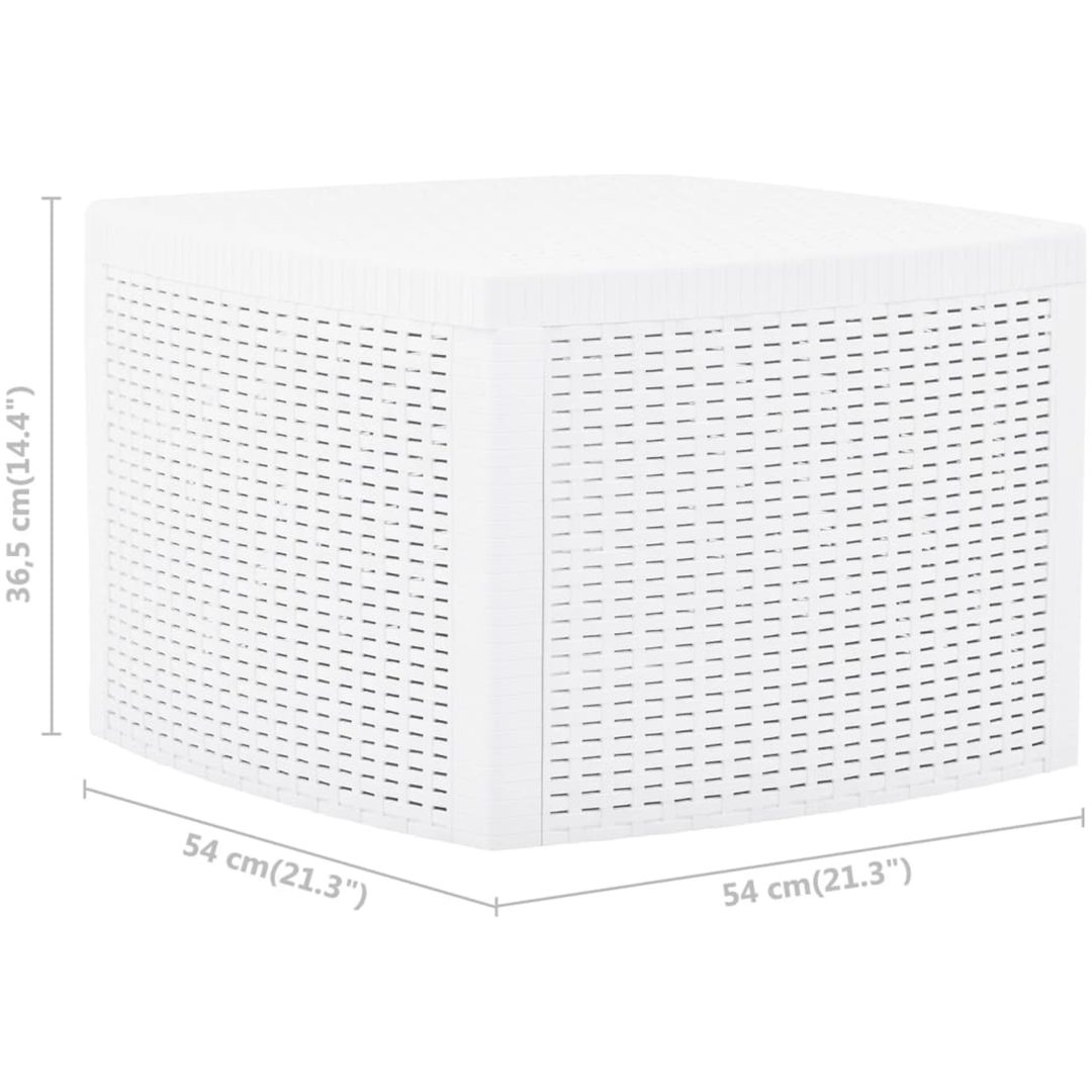 Sidobord vit 54x54x36,5 cm plast vidaXL – bild 6