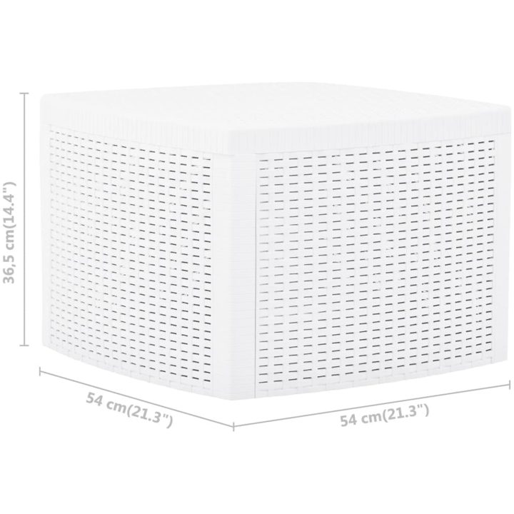 Sidobord vit 54x54x36,5 cm plast vidaXL – bild 6