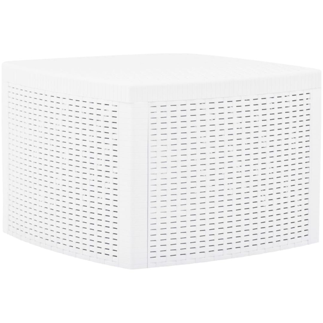 Sidobord vit 54x54x36,5 cm plast vidaXL
