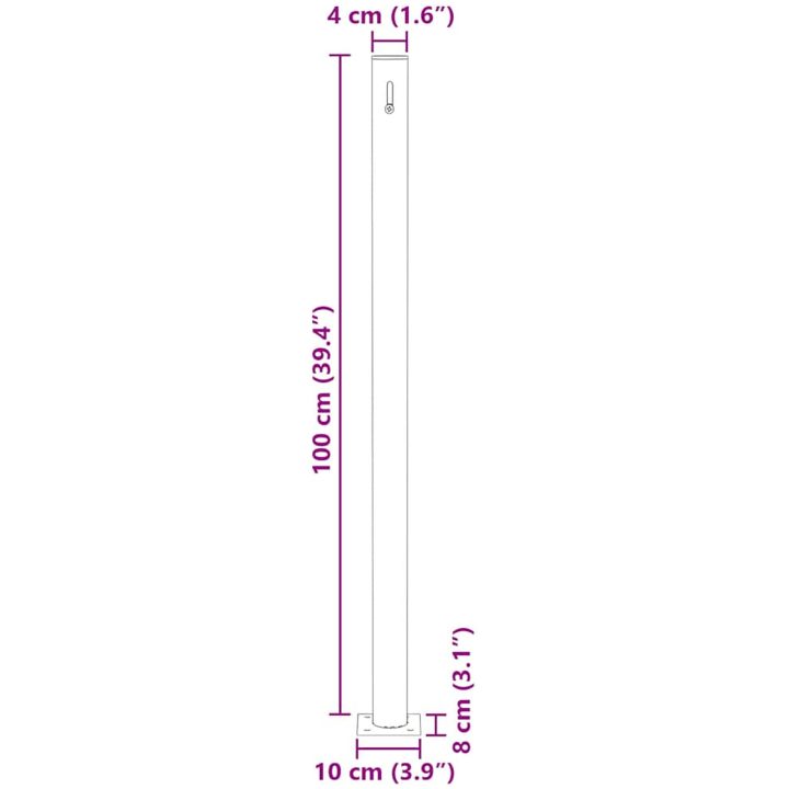 Sidomarkis för uteplats svart vidaXL 160 x 300 cm – bild 12