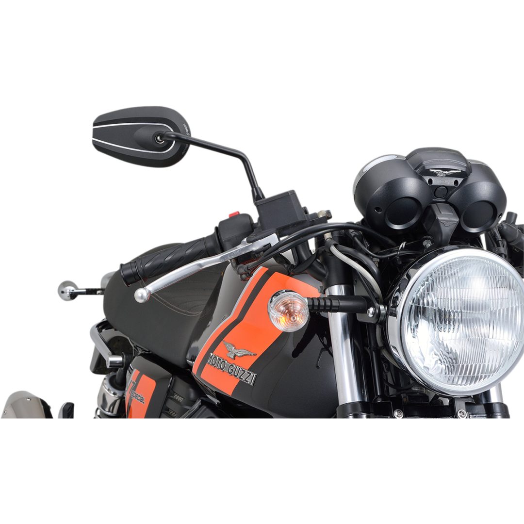 Sidospegel Aluminium Svart DAYTONA Spegel – bild 2