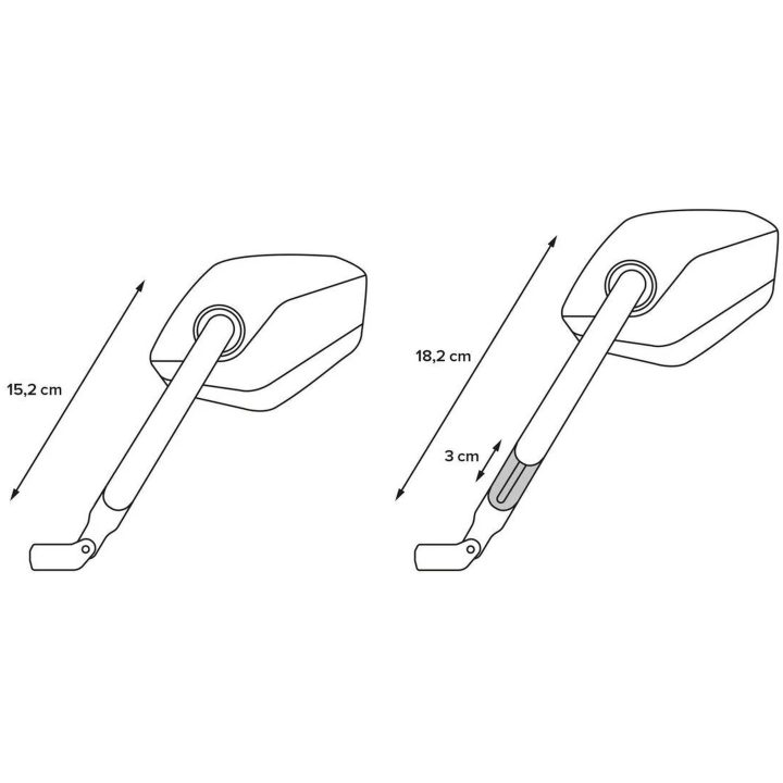 Sidospegelset Sport Svart Aluminium SW-MOTECH – bild 8