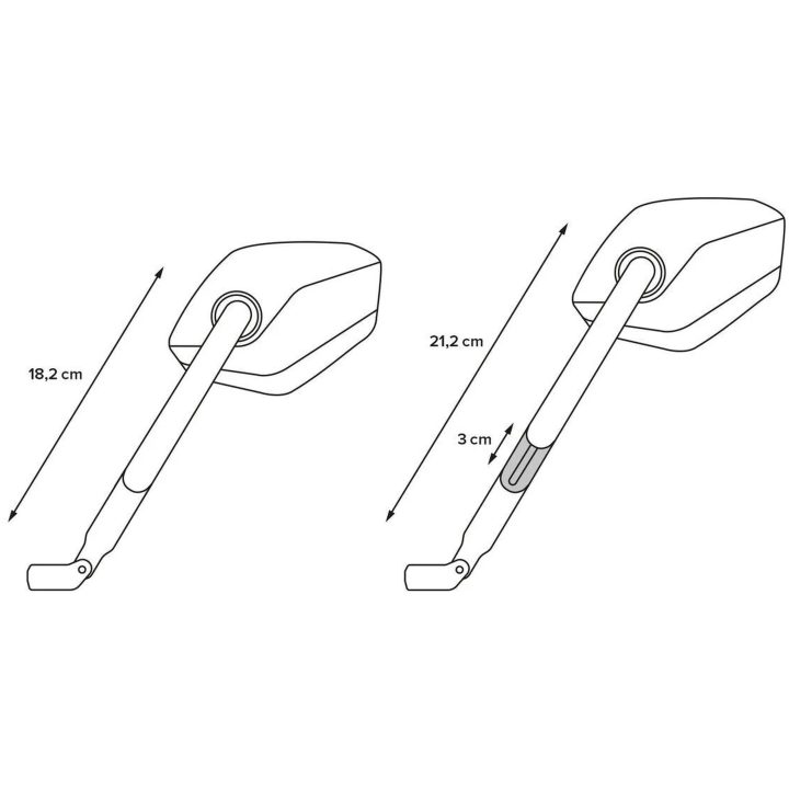 Sidospegelset Sport Svart Aluminium SW-MOTECH Spegel – bild 2
