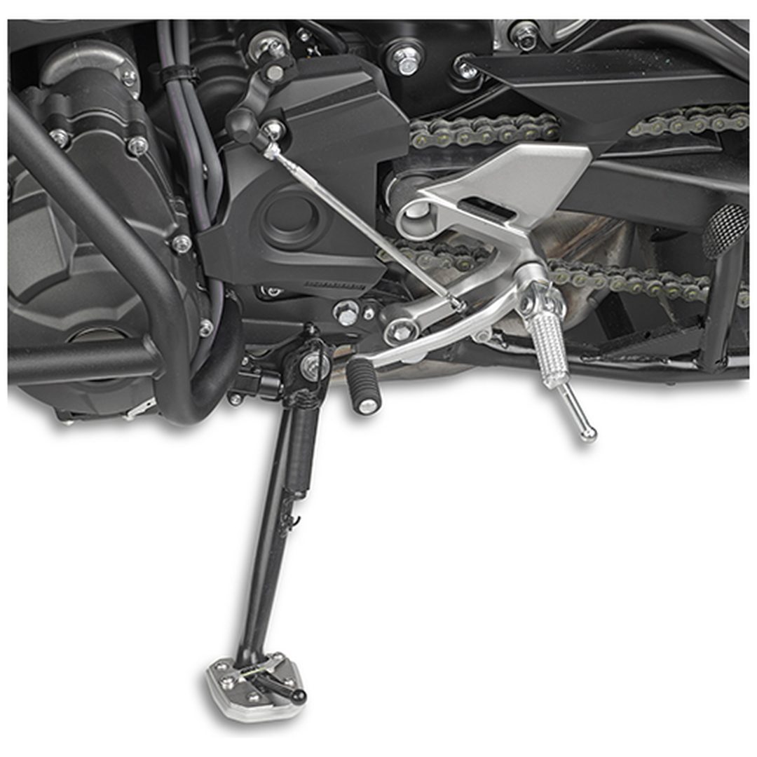 Sidostödsplatta Anodiserad Aluminium Rostfritt Stål Givi Yamaha MT09 Tracer (2015)