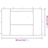 Sidoväggar till partytält 2 st med fönster PE grön vidaXL 300 x 195 cm – miniatyr 5
