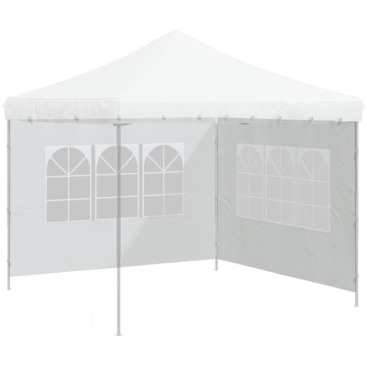 Sidoväggar till partytält 2 st med fönster PE vit vidaXL 300 x 195 cm – bild 5