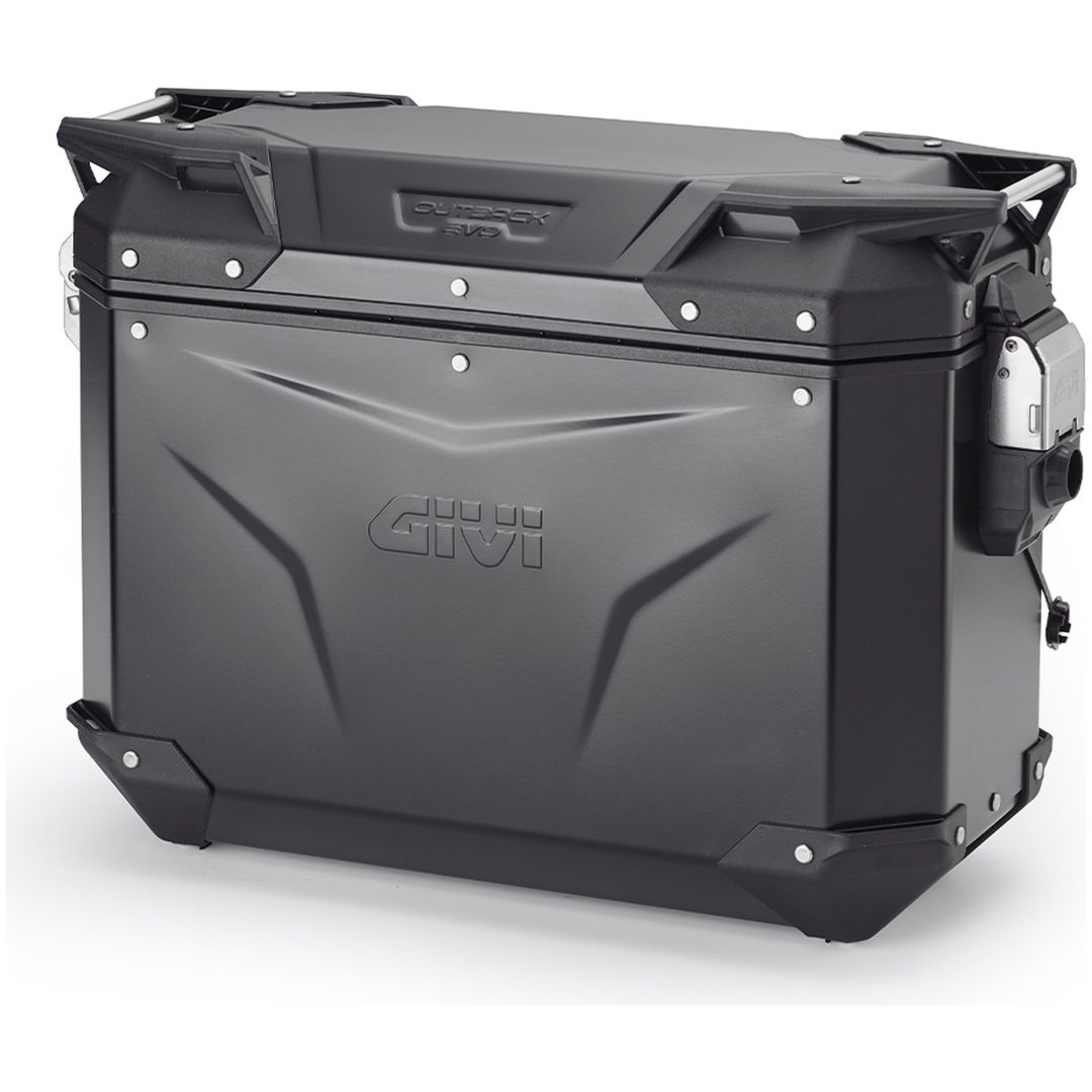 Sidoväska Trekker Outback EVO Vänster Svart Aluminium Givi 37 liter