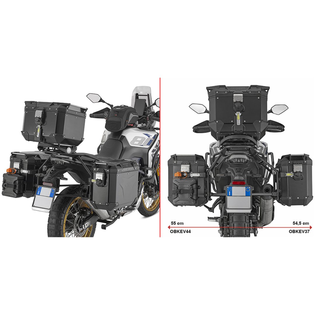 Sidoväskhållare PL ONE-FIT MONOKEY CAM-SIDE Stålrör Givi Voge Valico 800 Rally (2025)