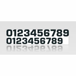 Siffersats Nr 0-9 20cm gul 10-pack