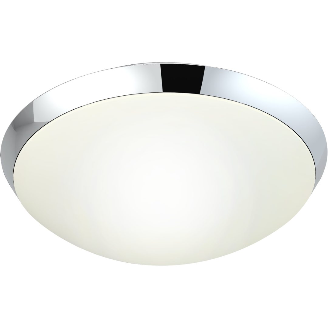 Siracusa Plafond Bad, Krom ANETA HOME Sockel E27 Krom /Opalvit