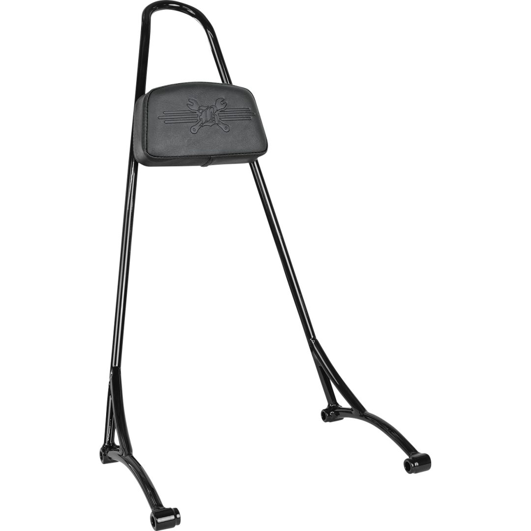Sissy Bar 20" Högt Svart Pulverlackerat BURLY BRAND Sissybar