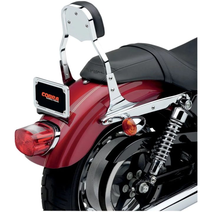 Sissy Bar Fyrkantig Inkl. Ryggdyna Stål COBRA 152 mm (6") x 127 mm (5") – bild 2