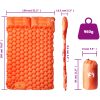 Självuppblåsande campingmadrass med kuddar 2 personer orange vidaXL – miniatyr 6