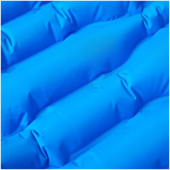 Självuppblåsande campingmadrass med kudde 1 person blå vidaXL – bild 3
