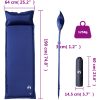 Självuppblåsande campingmadrass med kudde 1 person marinblå vidaXL 190 x 64 x 3 cm – miniatyr 6