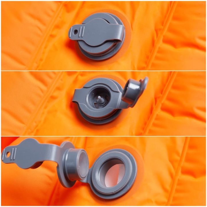 Självuppblåsande campingmadrass med kudde 1 person orange vidaXL – bild 4