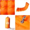 Självuppblåsande campingmadrass med kudde 1 person orange vidaXL – miniatyr 5