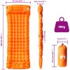 Självuppblåsande campingmadrass med kudde 1 person orange vidaXL – miniatyr 6