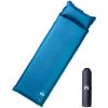Självuppblåsande campingmadrass med kudde 1 person turkos vidaXL 190 x 64 x 3 cm – miniatyr 1