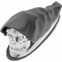 Skärmdekoration Shrouded Skull Svart/krom DRAG SPECIALTIES
