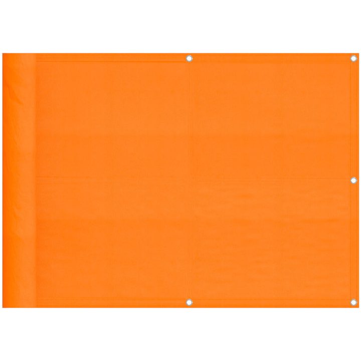 Skärmfönster för balkong orange 100% polyester oxford vidaXL 75 x 700 cm – bild 2