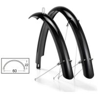 SKÄRMSET 29-er, HELTÄCKANDE SVART 60mm, Polykarbon PC