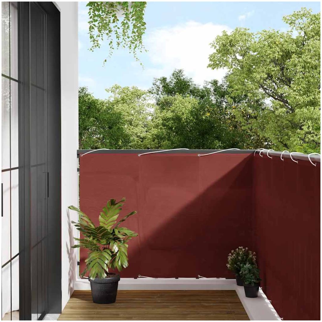 Skärmskärm för balkong terrakotta 100% polyester oxford vidaXL 120 x 800 cm