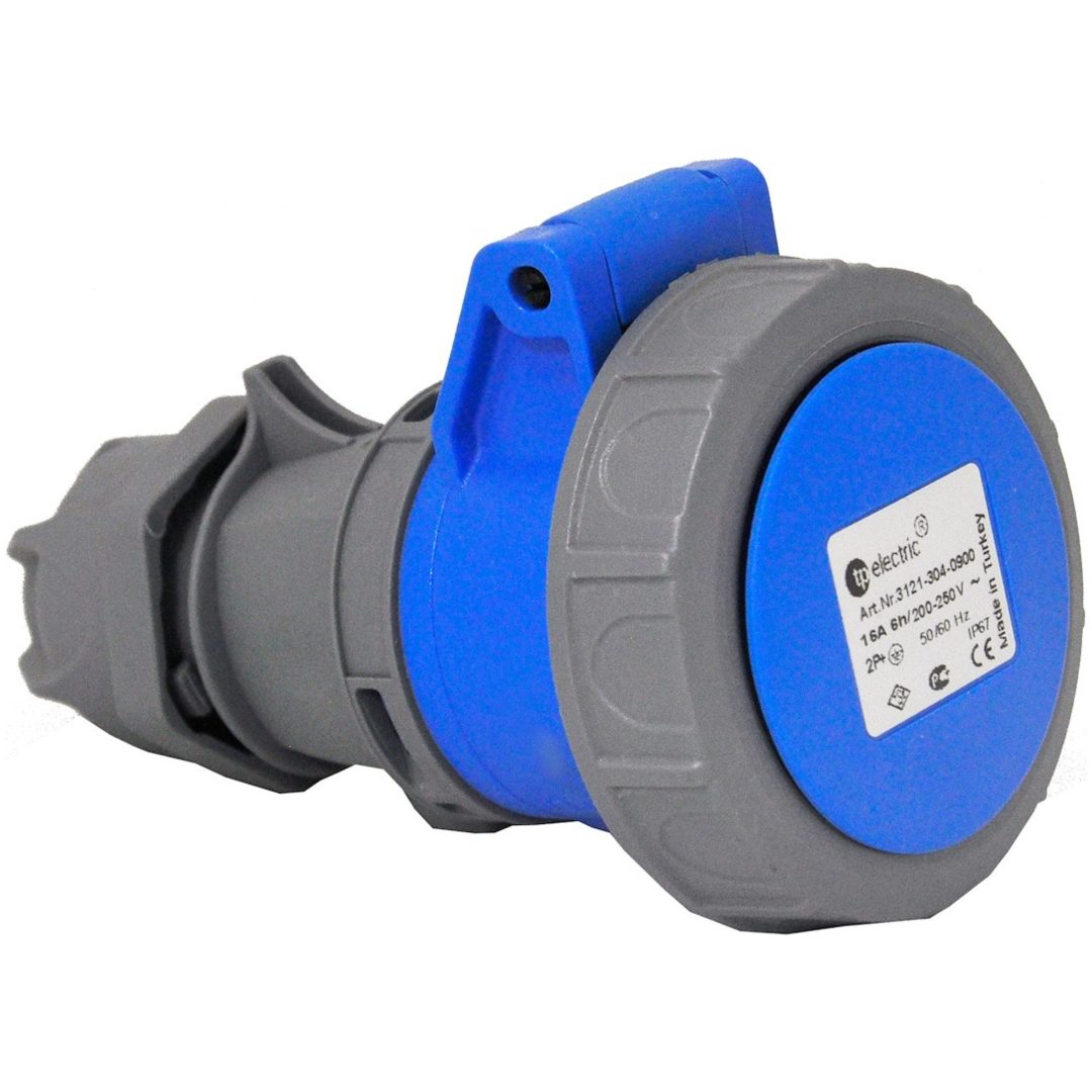 Skarvuttag, 32A, 2P+J, 6h, 230V, IP67 MALMBERGS