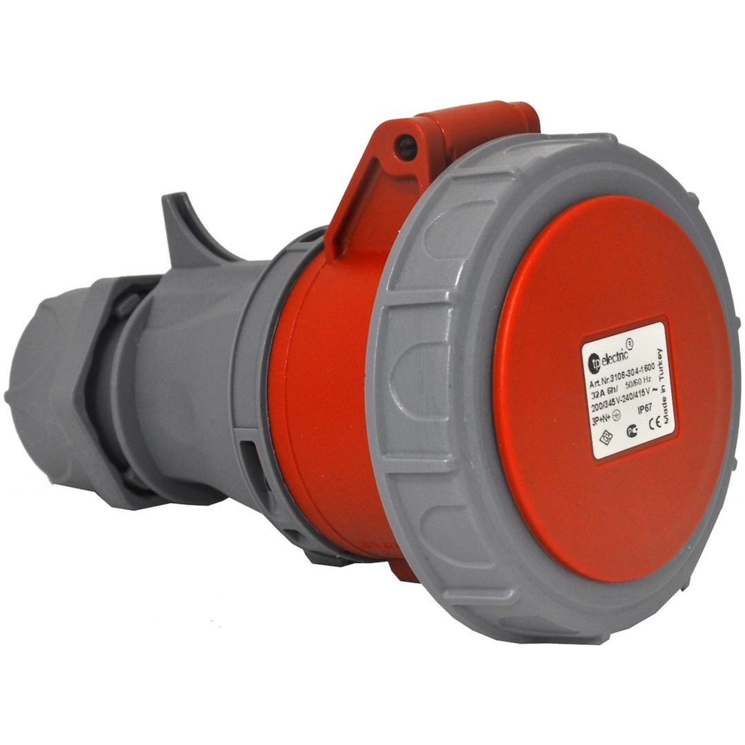 Skarvuttag, 32A, 3P+N+J, 6h, 400V, IP67 MALMBERGS