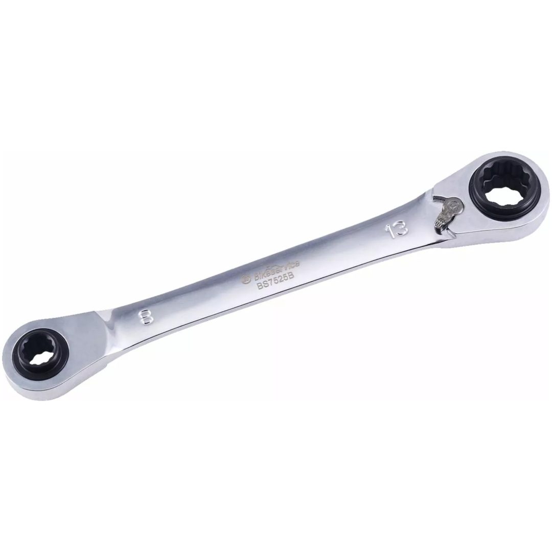 Skiftnyckel 4-i-1 Reversibel Silver BIKESERVICE