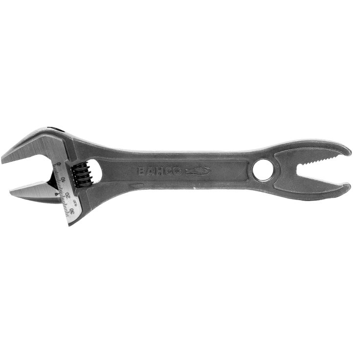 Skiftnyckel 8" Hajkäft Industriförpackning BAHCO Längd: 209 mm / Tjocklek käft: 7,05 mm / Käfthöj: 29 mm – bild 2