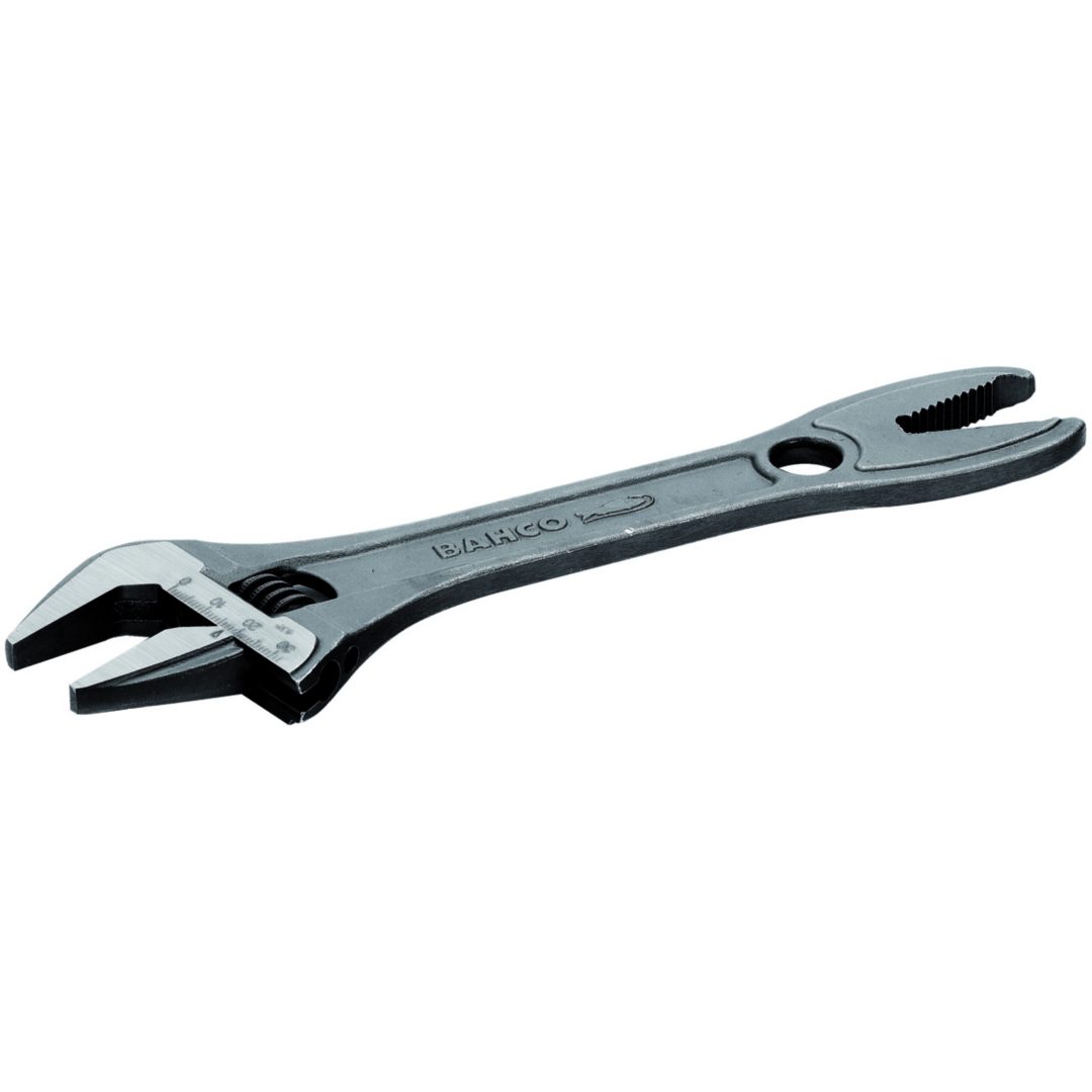 Skiftnyckel 8" Hajkäft Industriförpackning BAHCO Längd: 209 mm / Tjocklek käft: 7,05 mm / Käfthöj: 29 mm