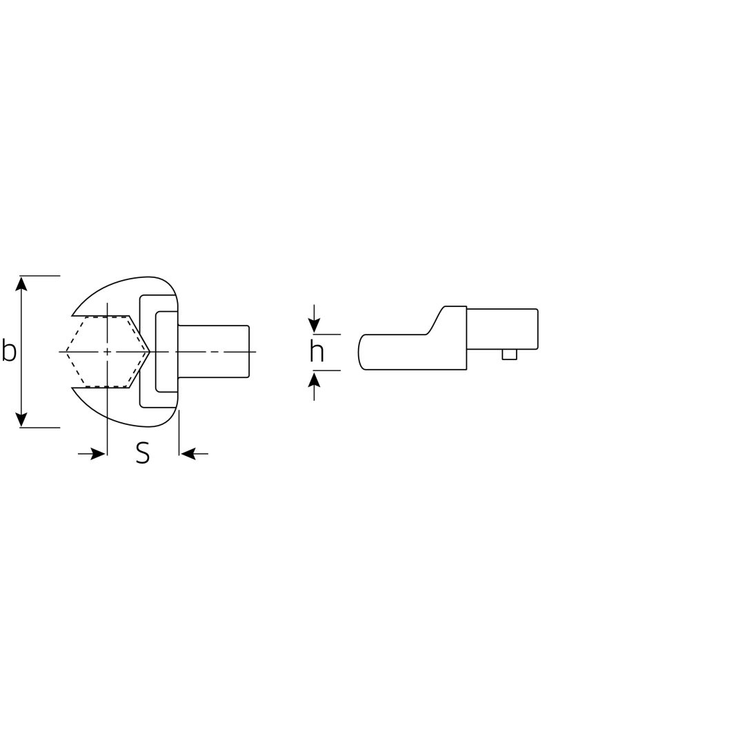 Skiftnyckel insats 9x12 STAHLWILLE 8 MM