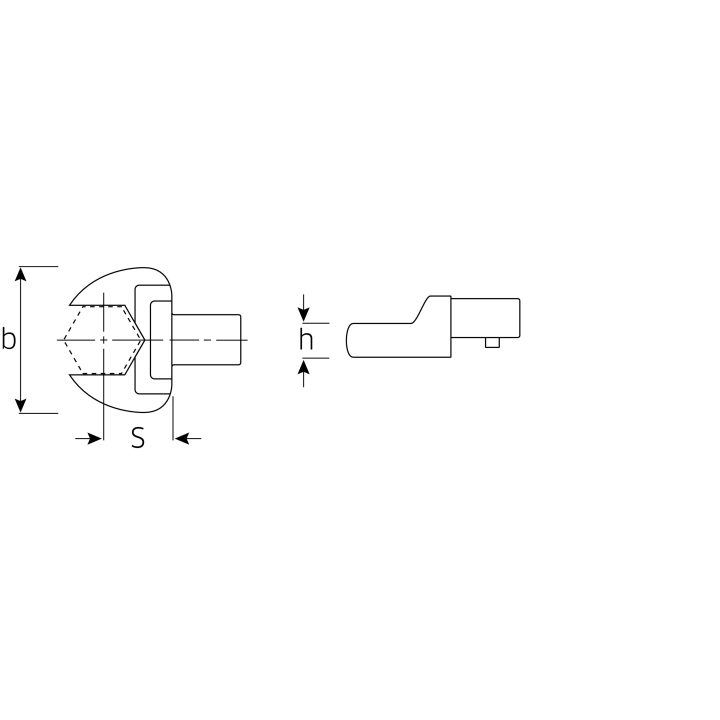 Skiftnyckel insats 9x12 STAHLWILLE Adapter – bild 2