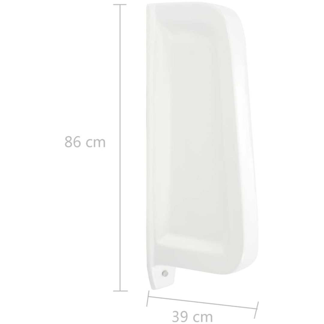 Skiljevägg för urinal keramik vit vidaXL – bild 10
