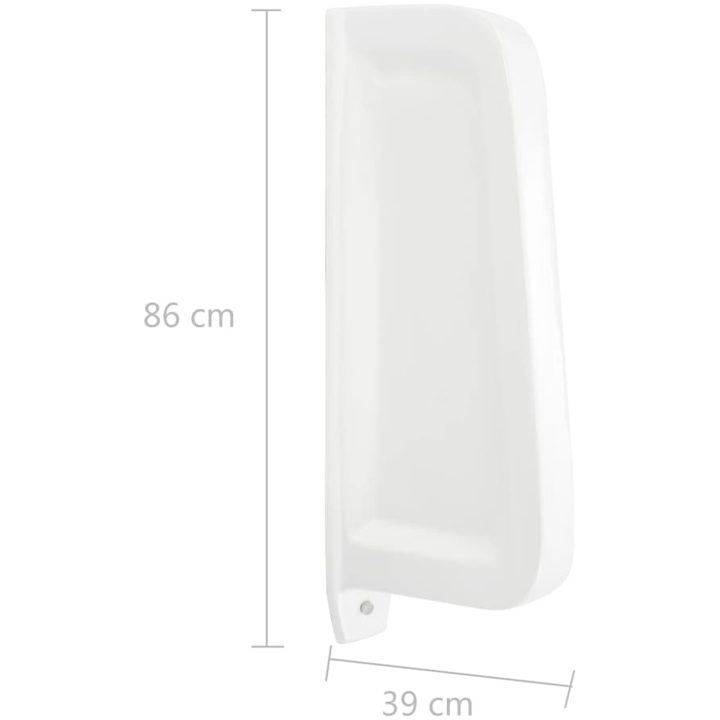 Skiljevägg för urinal keramik vit vidaXL – bild 10