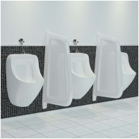 Skiljevägg för urinal keramik vit vidaXL