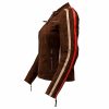 Skinnjacka Dam Uma Nubuck Brun Rusty Stitches 40 – miniatyr 4